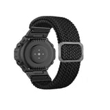 For-Amazfit-T-Rex-/-T-Rex-Pro-/-Ares-Adjustable-Buckle-Braided-Nylon-Watch-Band(Black)