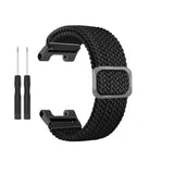 For-Amazfit-T-Rex-/-T-Rex-Pro-/-Ares-Adjustable-Buckle-Braided-Nylon-Watch-Band(Black)