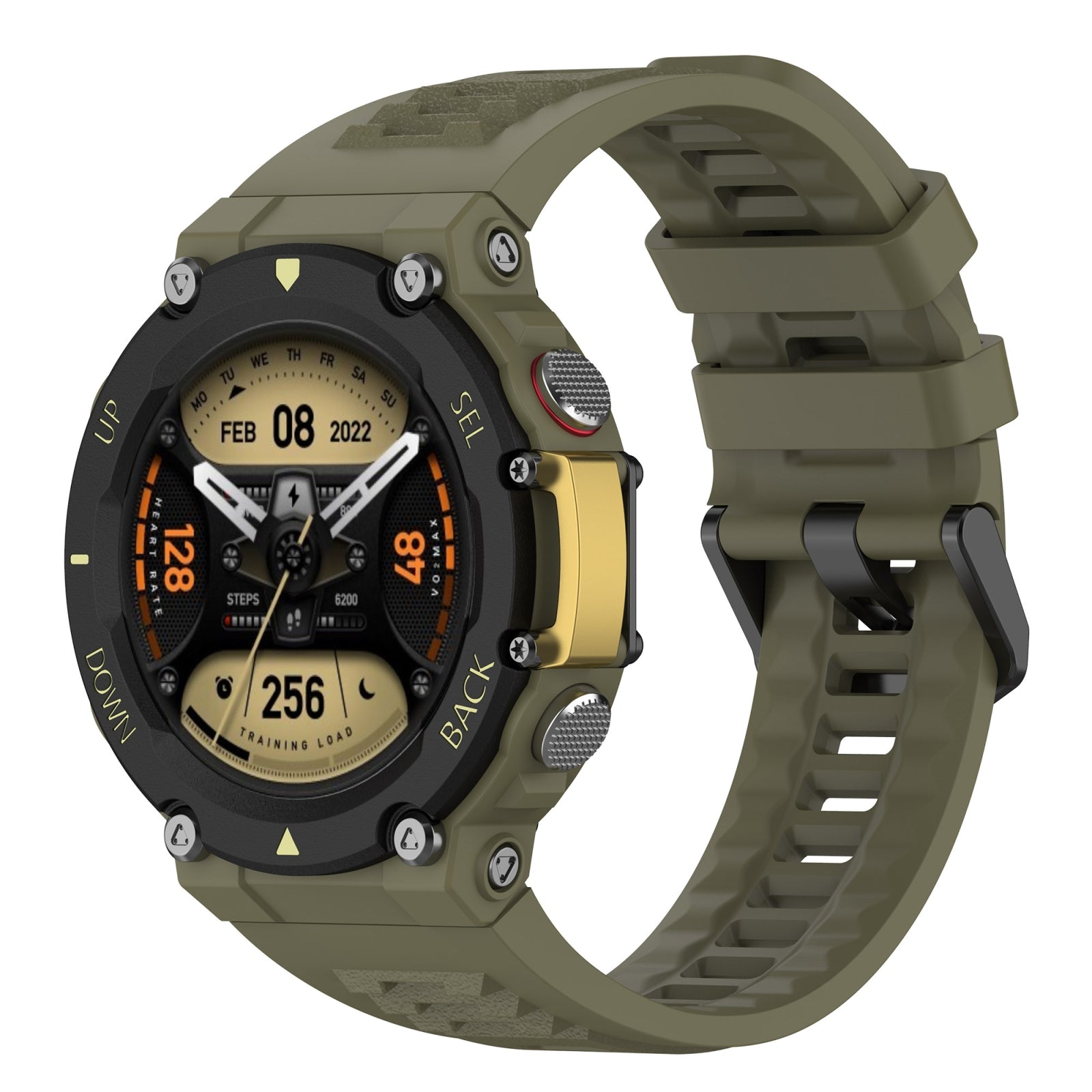 For-Amazfit-T-Rex-2-Silicone-Leisure-Watch-Band(Jungle-Green)