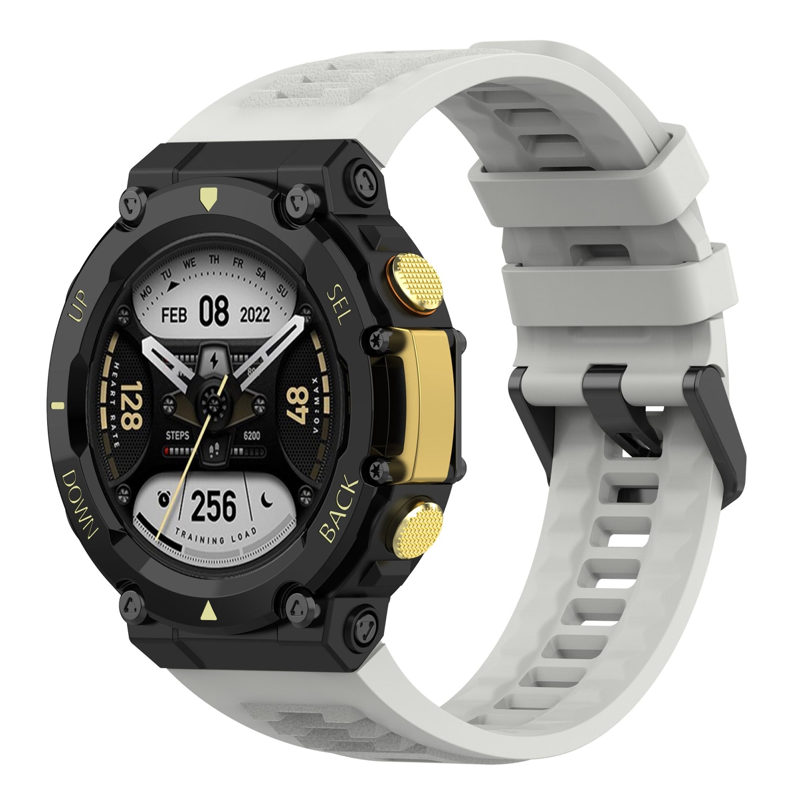 For-Amazfit-T-Rex-2-Silicone-Leisure-Watch-Band(Rock-Gray)