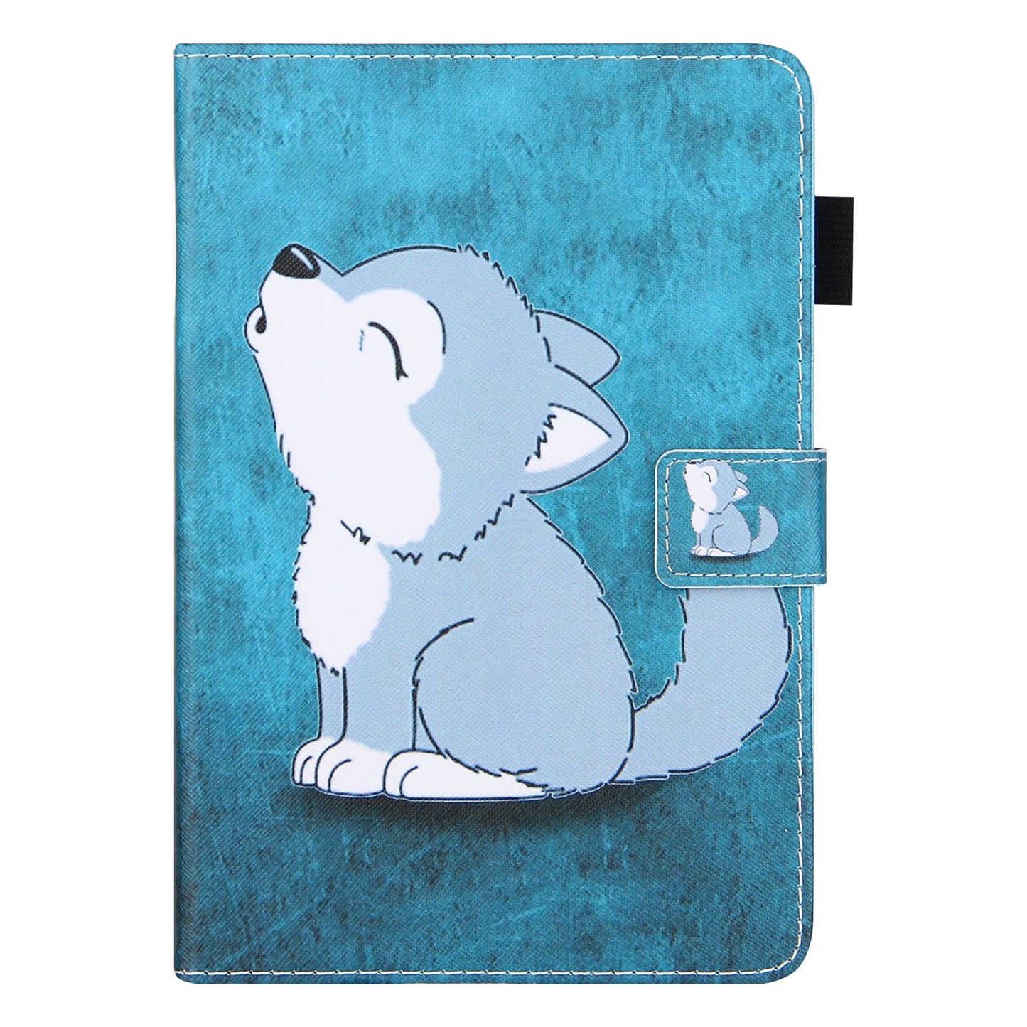 For-Amazon-Fire-Max-11-2023-Colored-Drawing-Leather-Smart-Tablet-Case(Cute-Wolf)