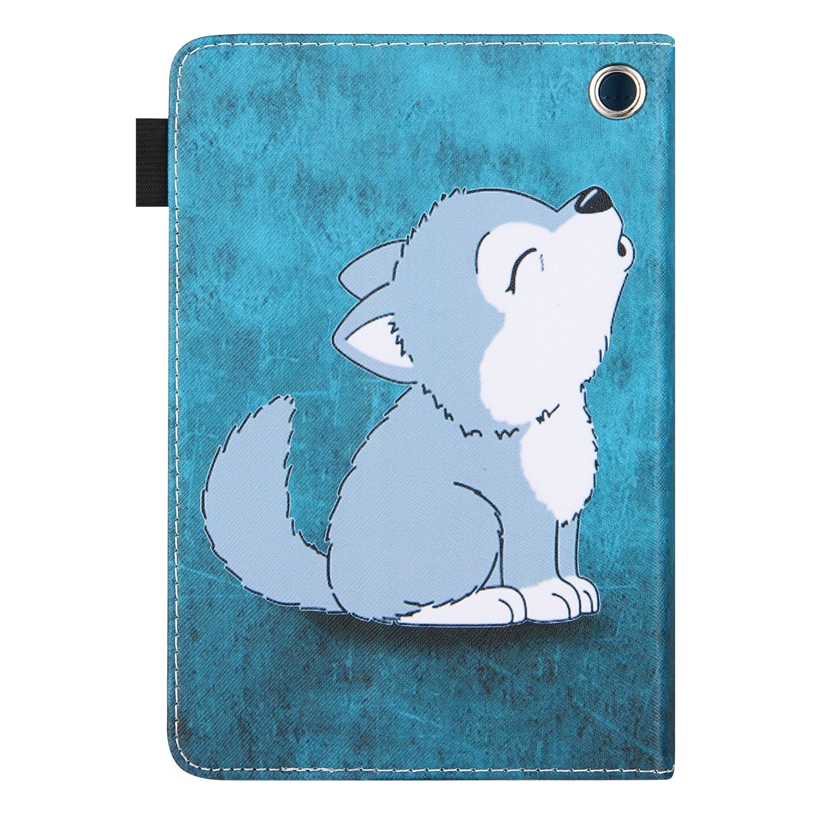 For-Amazon-Fire-Max-11-2023-Colored-Drawing-Leather-Smart-Tablet-Case(Cute-Wolf)