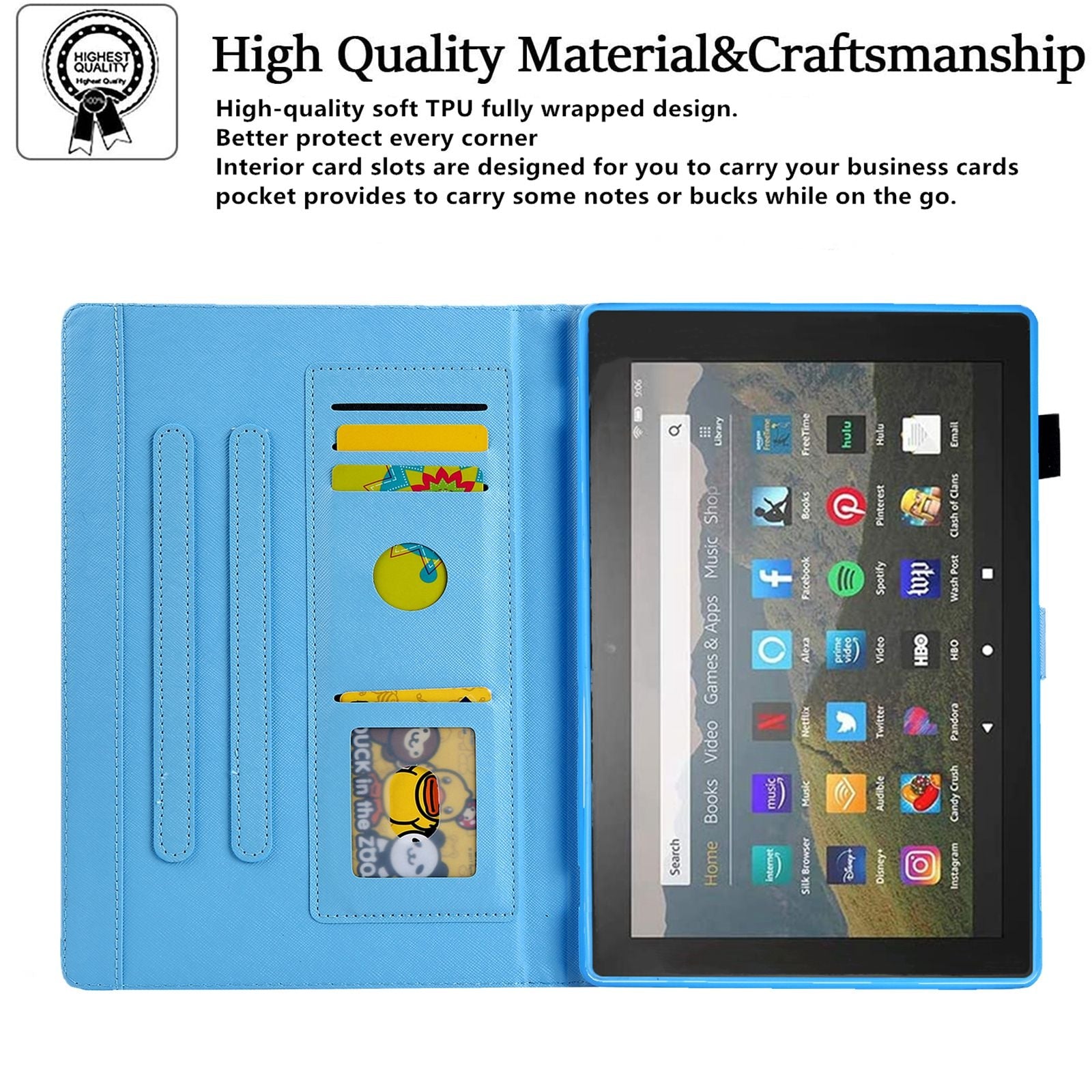 For-Amazon-Fire-Max-11-2023-Colored-Drawing-Leather-Smart-Tablet-Case(Cute-Wolf)