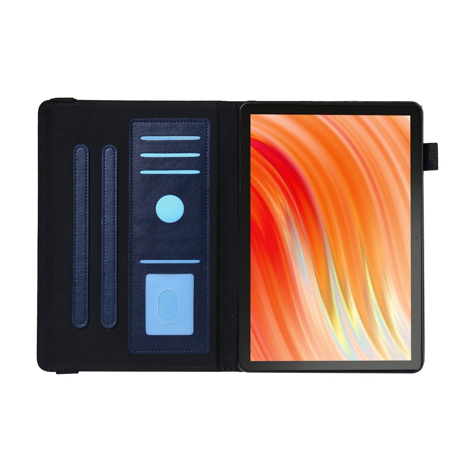For-Amazon-Kindle-Fire-HD10-2021/2023-Extraordinary-Series-Smart-Leather-Tablet-Case(Royal-Blue)