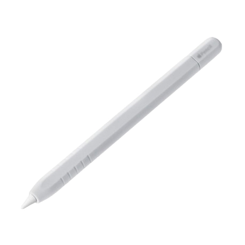 For-Apple-Pencil-(USB-C)-Solid-Color-Silicone-Protective-Case(White)