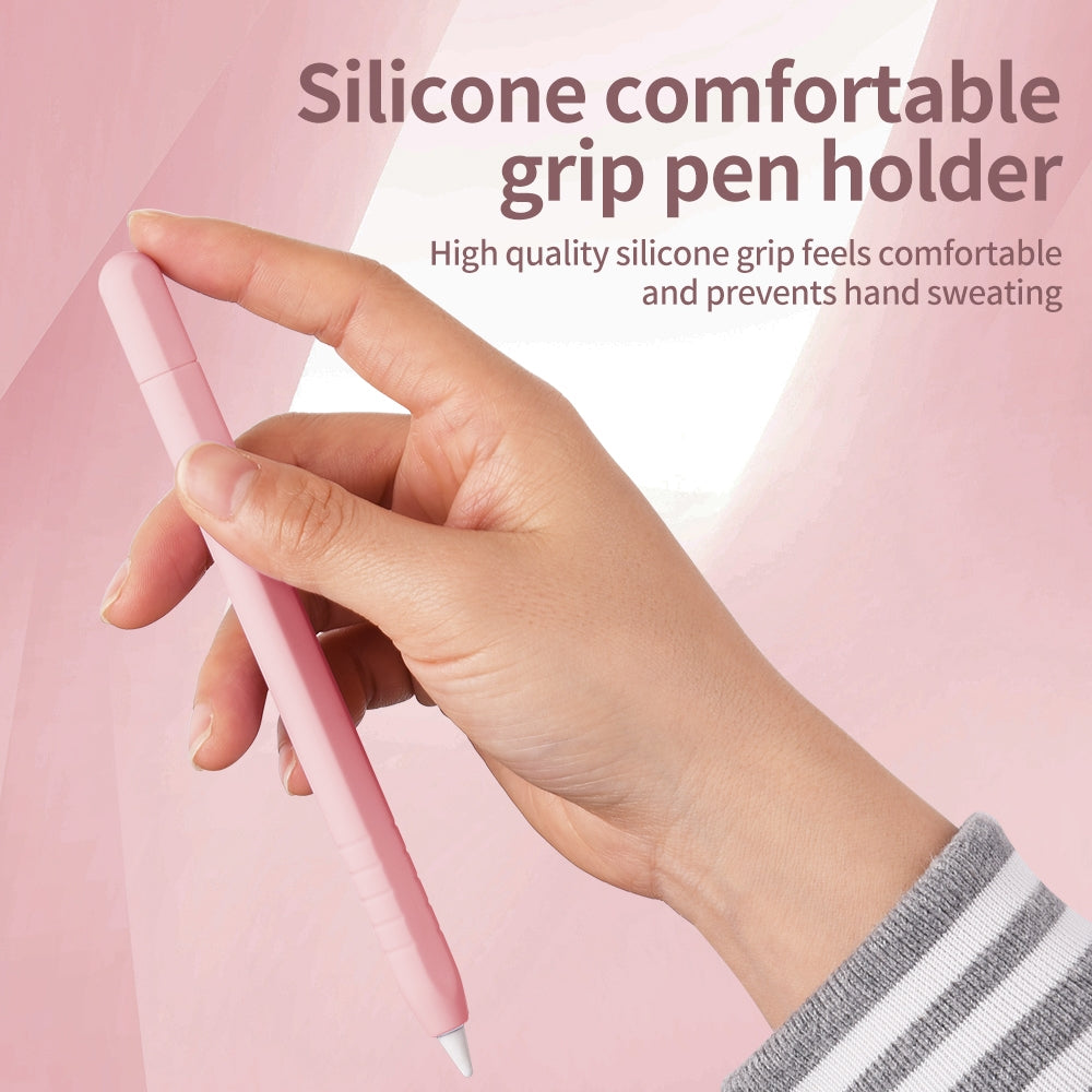 For-Apple-Pencil-(USB-C)-Solid-Color-Silicone-Protective-Case(White)