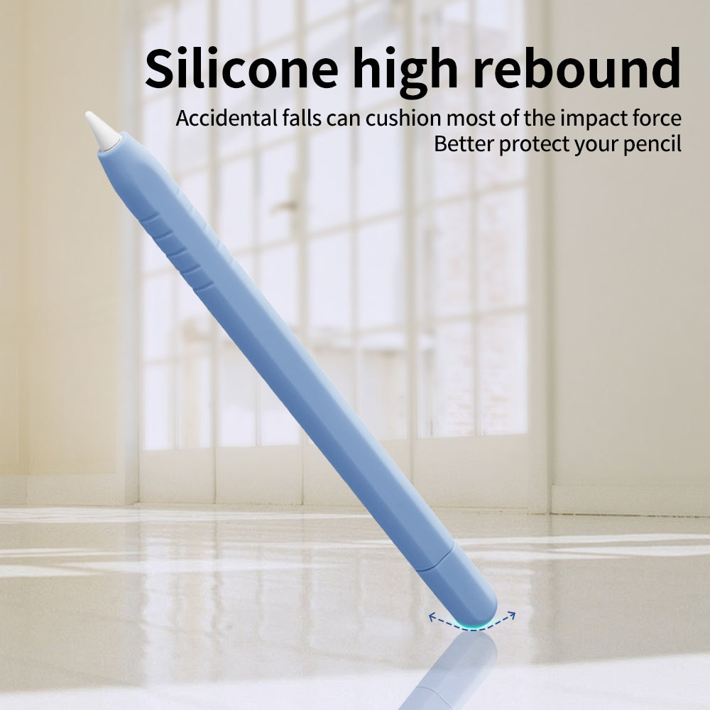 For-Apple-Pencil-(USB-C)-Solid-Color-Silicone-Protective-Case(White)