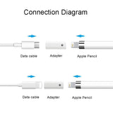 For-Apple-Pencil-1/2-Charging-Adapter-Stylus-Charging-Converter,-Interface-form:-8Pin-Female-To-Female