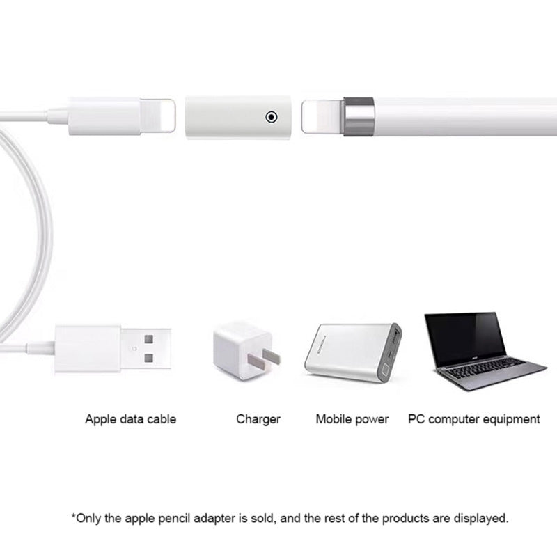 For-Apple-Pencil-1/2-Charging-Adapter-Stylus-Charging-Converter,-Interface-form:-8Pin-Female-To-Female