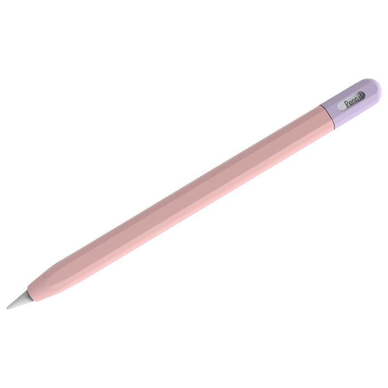 For-Apple-Pencil-(USB-C)-Stylus-Pen-Protective-Cover-with-Nib-Cover(Pink+Purple)