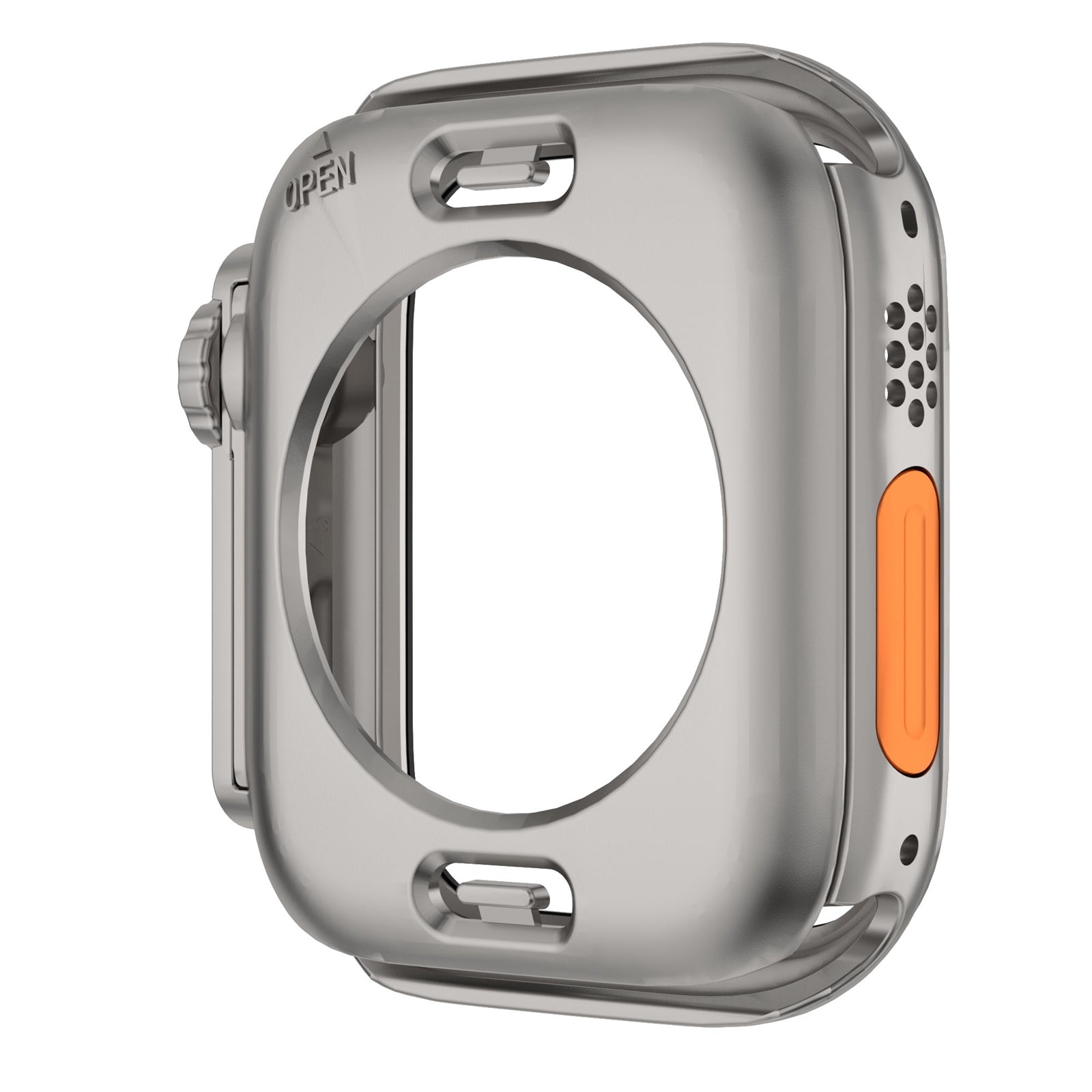 For-Apple-Watch-Series-9-/-8-/-7-45mm-Change-to-Ultra-49mm-Waterproof-All-Inclusive-Film-Hybrid-PC-Watch-Case(Titanium-Gold)