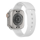 For-Apple-Watch-Series-9-/-8-/-7-45mm-Change-to-Ultra-49mm-Waterproof-All-Inclusive-Film-Hybrid-PC-Watch-Case(Titanium-Gold)