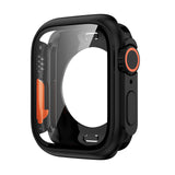 For-Apple-Watch-Series-9-/-8-/-7-45mm-Change-to-Ultra-49mm-All-Inclusive-Film-Hybrid-PC-Watch-Case(Black)
