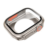 For-Apple-Watch-Series-9-/-8-/-7-45mm-Change-to-Ultra-49mm-All-Inclusive-Film-Hybrid-PC-Watch-Case(Black)