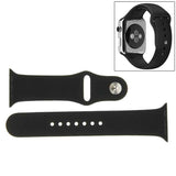 For-Apple-Watch-Sport-38mm-High-performance-Longer-Silicone-Sport-Watch-Band-with-Pin-and-tuck-Closure(Black)