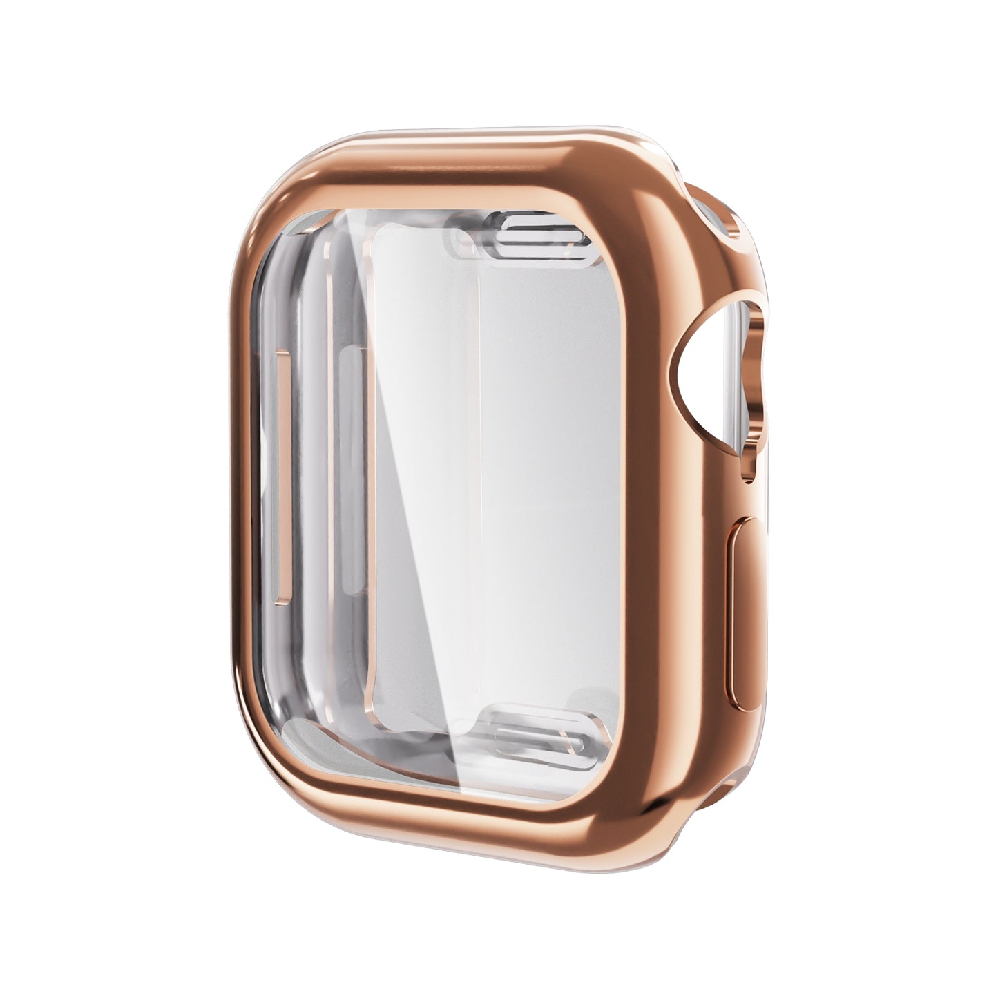 For-Apple-Watch-Series-11-/-10-46mm-Full-Coverage-TPU-Electroplated-Watch-Case(Rose-Gold)