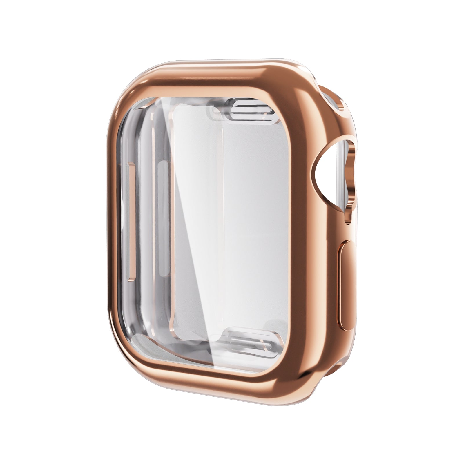 For-Apple-Watch-Series-11-/-10-46mm-Full-Coverage-TPU-Electroplated-Watch-Case(Rose-Gold)