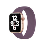 For-Apple-Watch-Ultra-49mm&Watch-Ultra-2-49mm-/-Series-10-46mm-/-9&8&7-45mm-/-SE-3&SE-2&6&SE&5&4-44mm-/-3&2&1-42mm-Solid-Color-Elastic-Silicone-Watch-Band,-Size:M-143mm-(Crimson-Cherry)