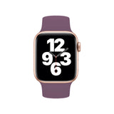 For-Apple-Watch-Ultra-49mm&Watch-Ultra-2-49mm-/-Series-10-46mm-/-9&8&7-45mm-/-SE-3&SE-2&6&SE&5&4-44mm-/-3&2&1-42mm-Solid-Color-Elastic-Silicone-Watch-Band,-Size:M-143mm-(Crimson-Cherry)