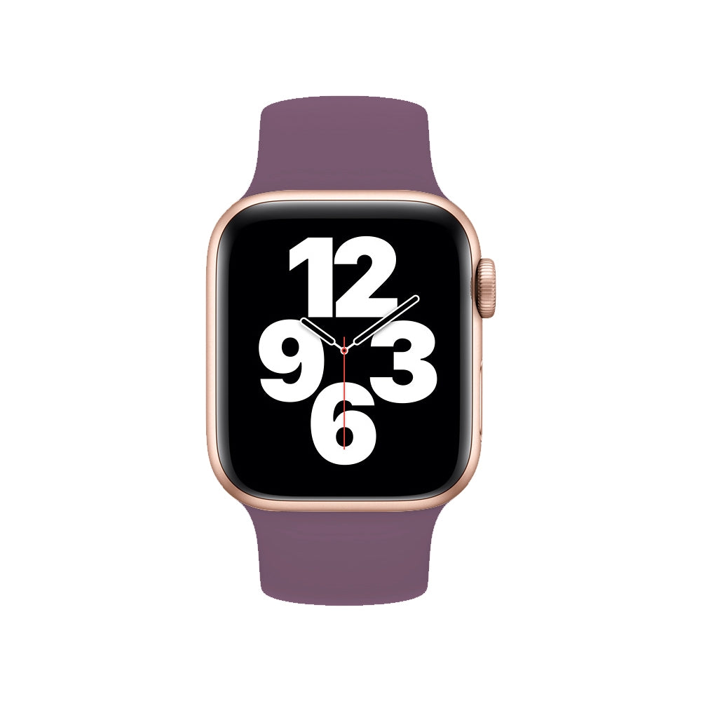 For-Apple-Watch-Ultra-49mm&Watch-Ultra-2-49mm-/-Series-10-46mm-/-9&8&7-45mm-/-SE-3&SE-2&6&SE&5&4-44mm-/-3&2&1-42mm-Solid-Color-Elastic-Silicone-Watch-Band,-Size:M-143mm-(Crimson-Cherry)