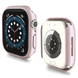 For-Apple-Watch-Series-10-/-11-46mm-PC-Integrated-Tempered-Film-Watch-Case(Rose-Pink)