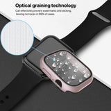 For-Apple-Watch-Series-10-/-11-46mm-PC-Integrated-Tempered-Film-Watch-Case(Rose-Pink)