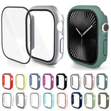 For-Apple-Watch-Series-10-/-11-46mm-PC-Integrated-Tempered-Film-Watch-Case(Rose-Pink)