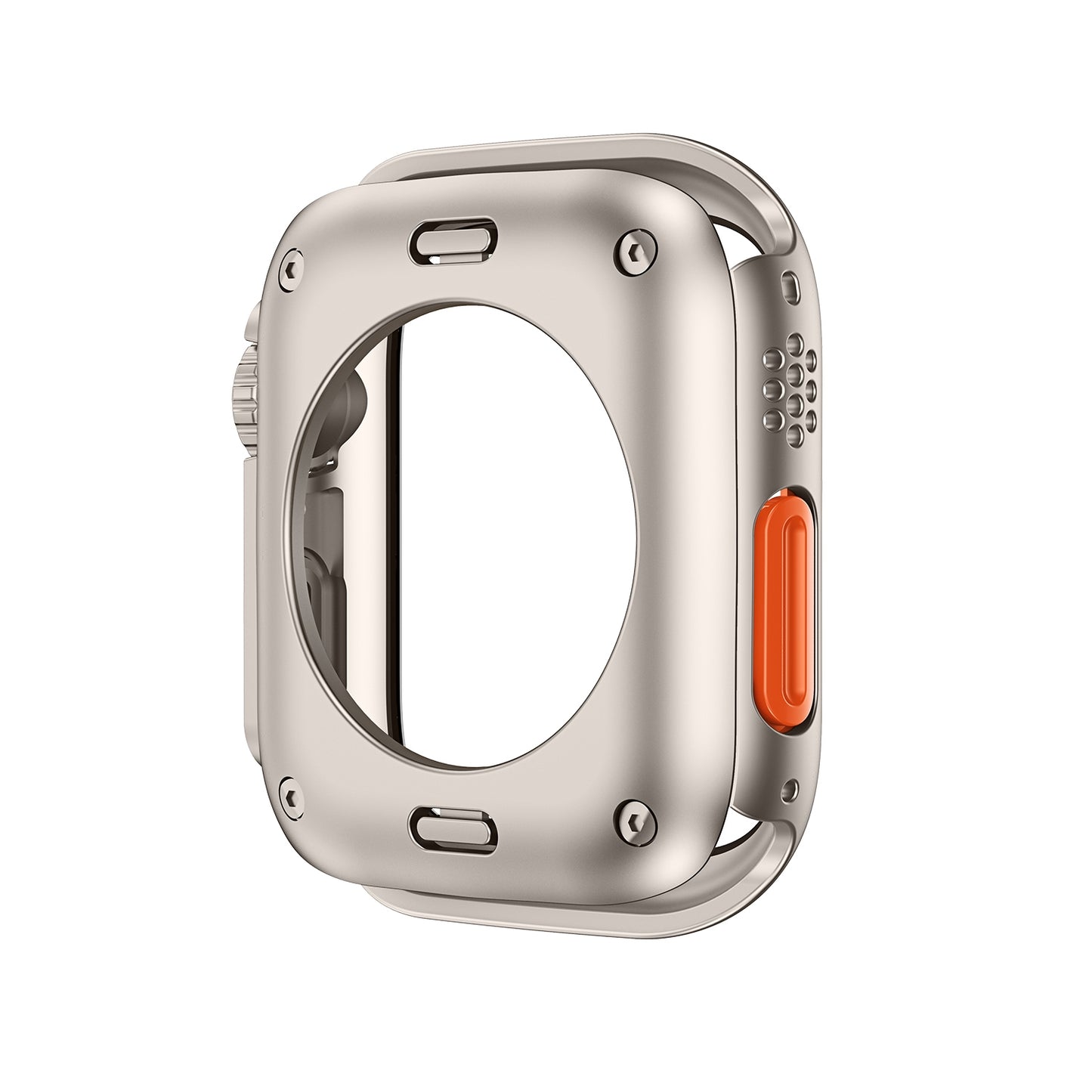 For-Apple-Watch-Series-9-/-8-/-7-41mm-Change-to-Ultra-49mm-All-Inclusive-Film-Hybrid-PC-Watch-Case(Black)