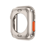 For-Apple-Watch-Series-9-/-8-/-7-41mm-Change-to-Ultra-49mm-All-Inclusive-Film-Hybrid-PC-Watch-Case(Black)