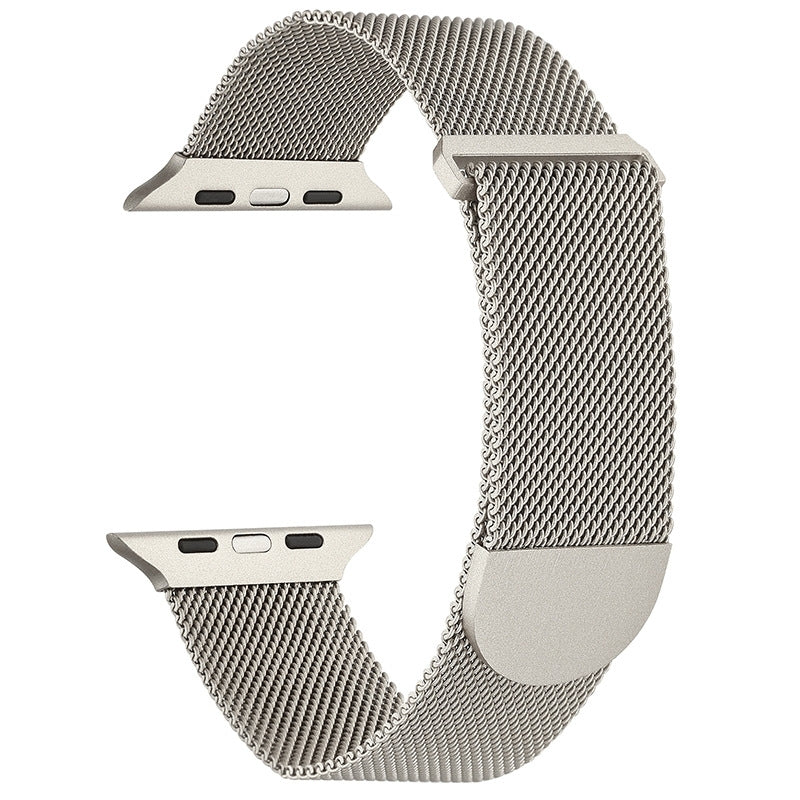 For-Apple-Watch-SE-2023-40mm-Milanese-Metal-Magnetic-Watch-Band(Starlight)