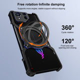 For-Asus-ROG-Phone-8-/-8-Pro-Mechanical-Arm-Borderless-MagSafe-Holder-Metal-Phone-Case(Black-Red)