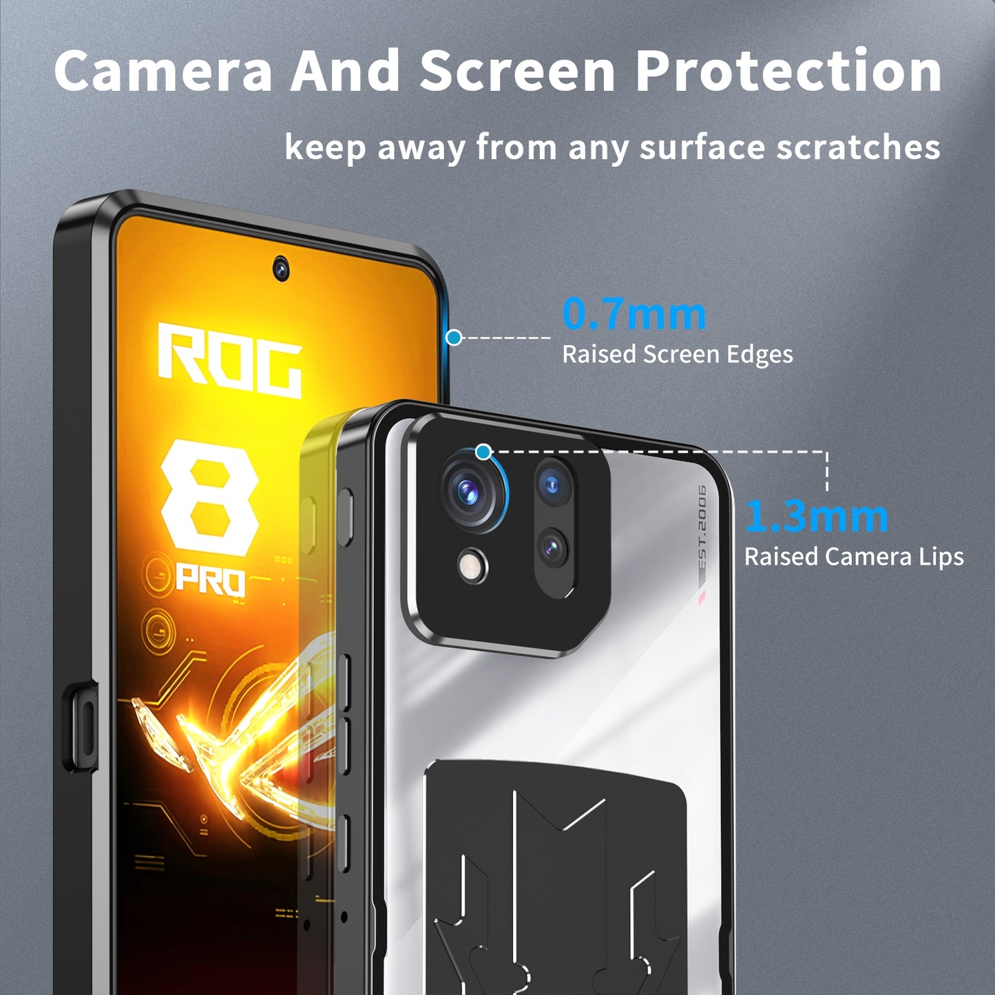 For-ASUS-ROG-Phone-8-/-8-Pro-Metal-Cooling-Phone-Case(Black)
