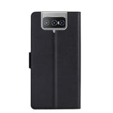 For-Asus-Zenfone-8-Flip-ZS672KS-Ultra-thin-Voltage-Side-Buckle-PU-+-TPU-Leather-Phone-Case(Black)