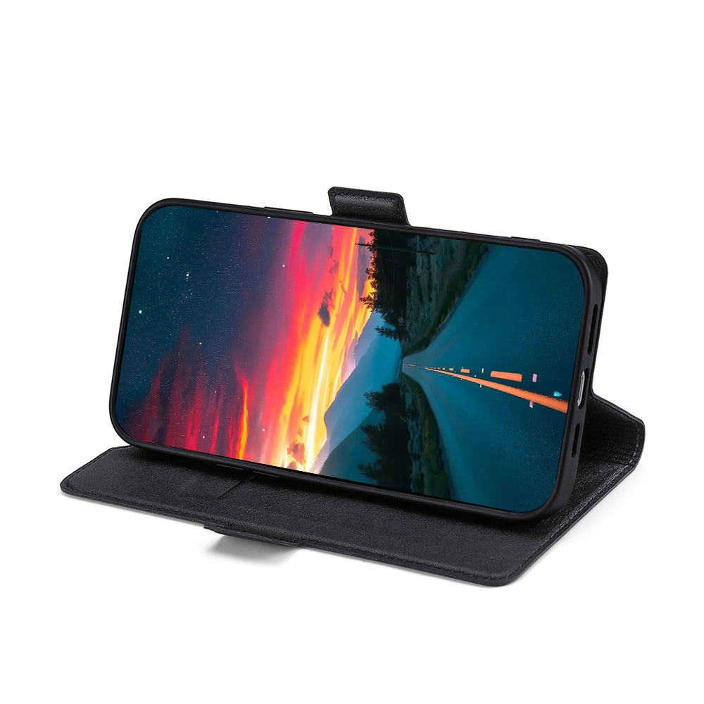 For-Asus-Zenfone-8-Flip-ZS672KS-Ultra-thin-Voltage-Side-Buckle-PU-+-TPU-Leather-Phone-Case(Black)