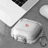 For-Beats-Fit-Pro-Transparent-Metal-Snap-Lock-Shockproof-Earphone-Cover-with-Finger-Loop(Transparent)