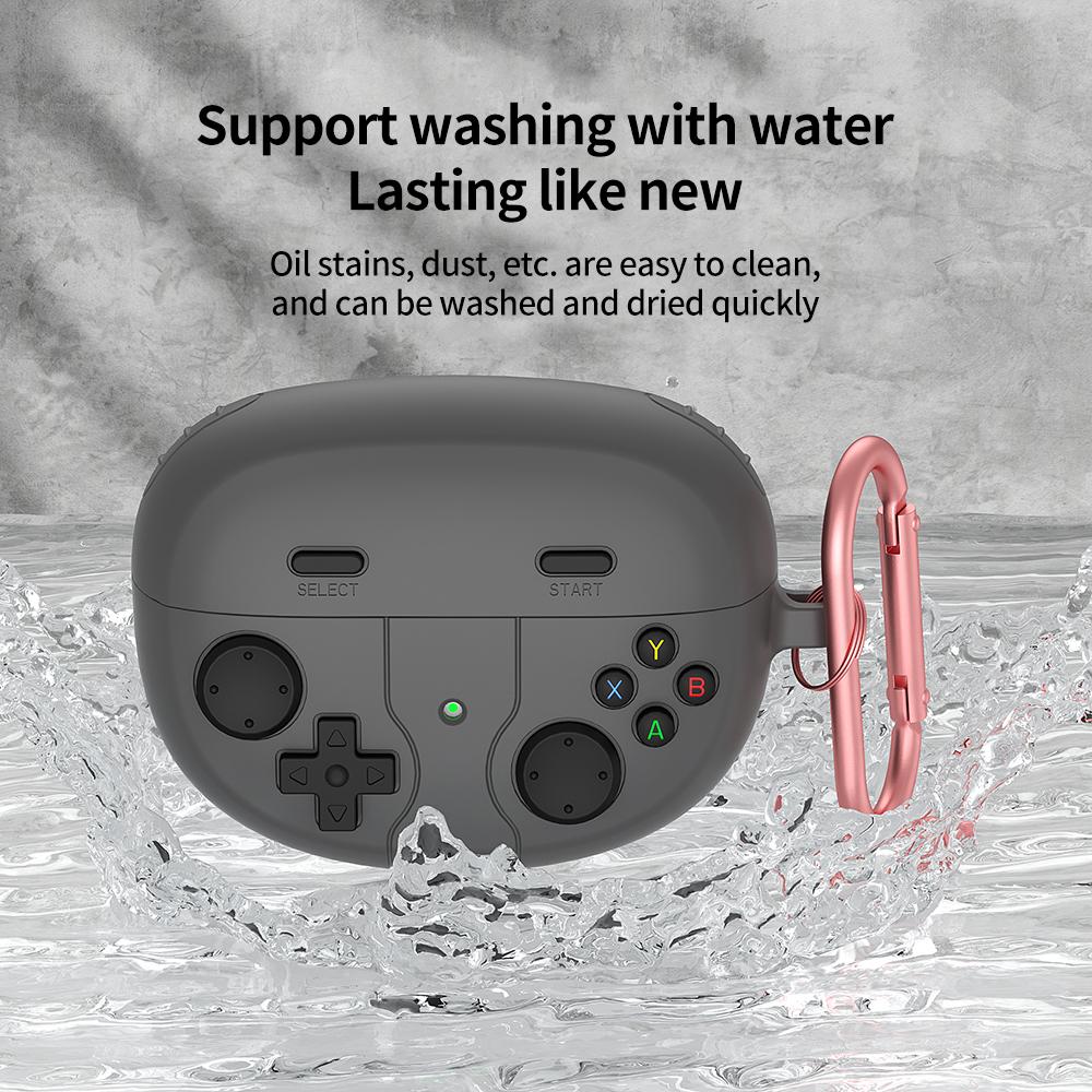 For-Bose-Ultra-Open-Earbuds-Retro-Game-Console-Style-Silicone-Earbuds-Case(Dark-Grey)