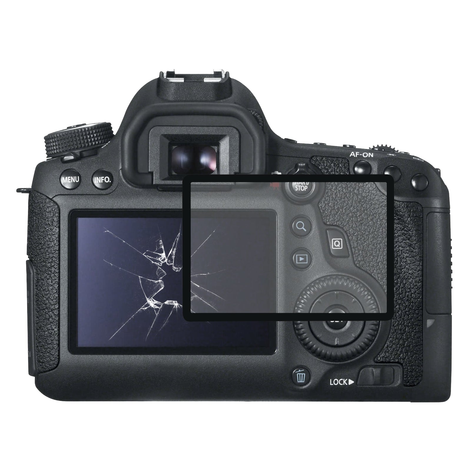 For-Canon-EOS-6D-Acrylic-Material-LCD-Screen-Outer-Lens