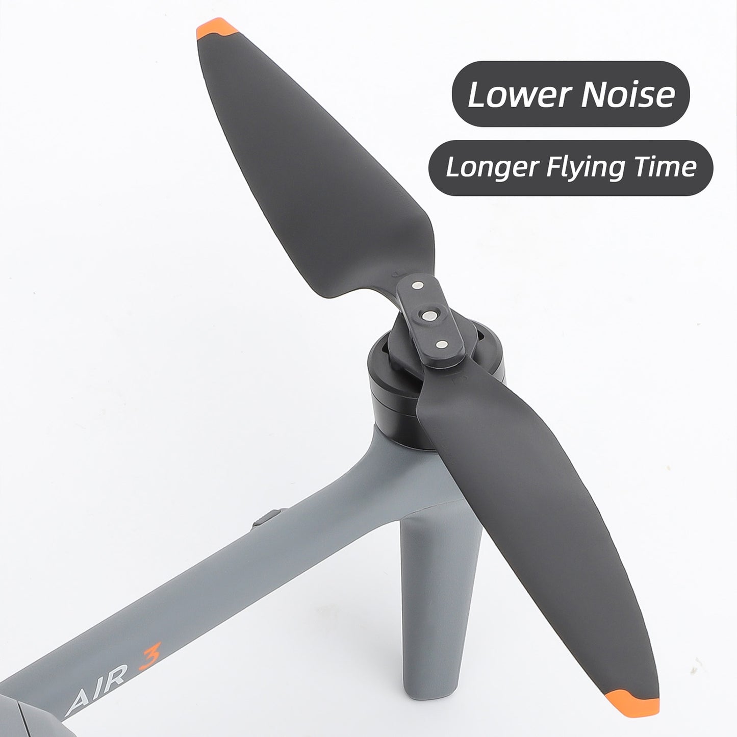For-DJI-Air-3-8747F-Low-Noise-Quick-release-Propellers,-Style:1-Pair-Orange-Tip