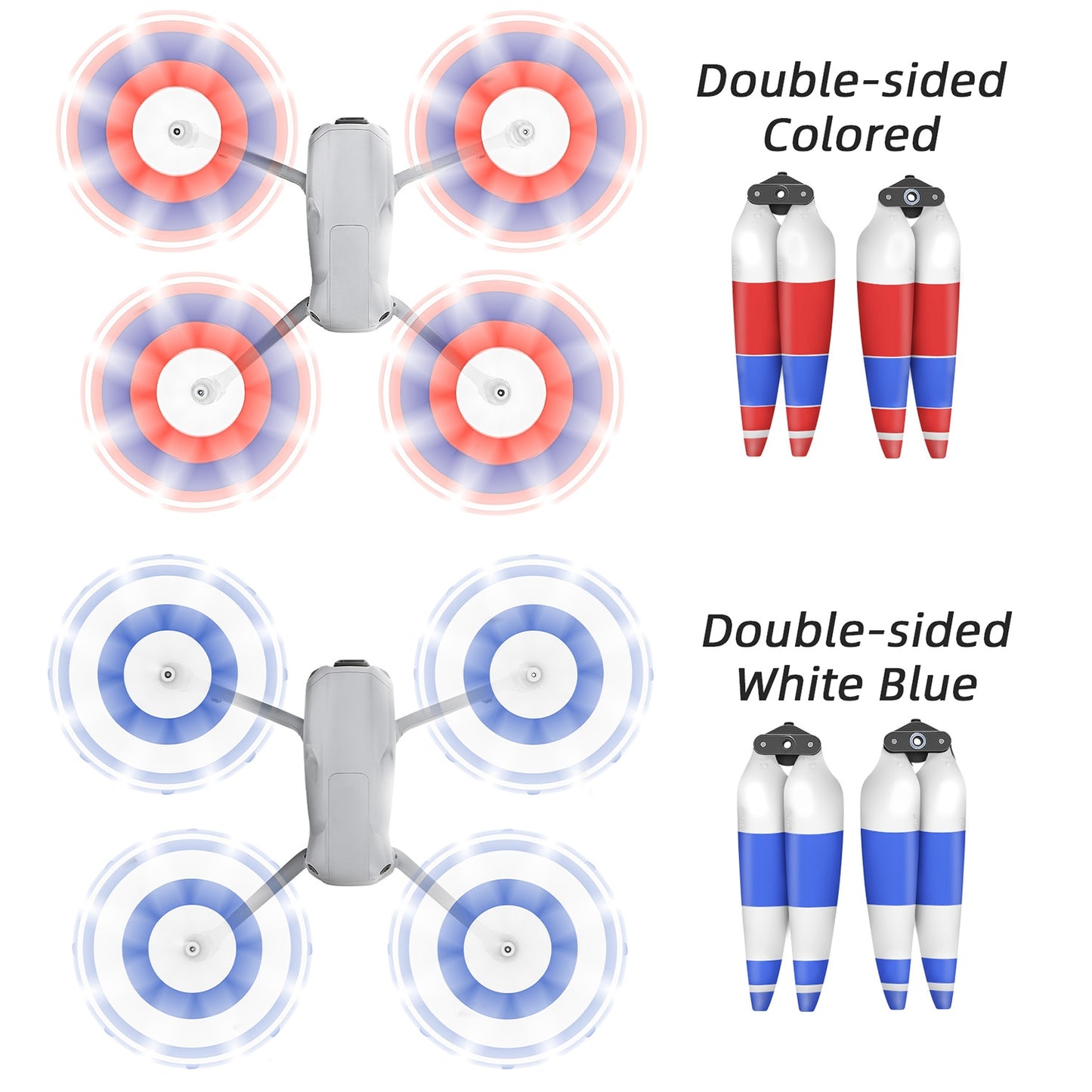 For-DJI-Air-3-8747F-Low-Noise-Quick-release-Propellers,-Style:1-Pair-Orange-Tip