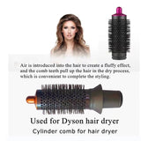 For-Dyson-Airwrap-Cylinder-Comb-Hair-Dryer-Curling-Attachment(Black-Red)