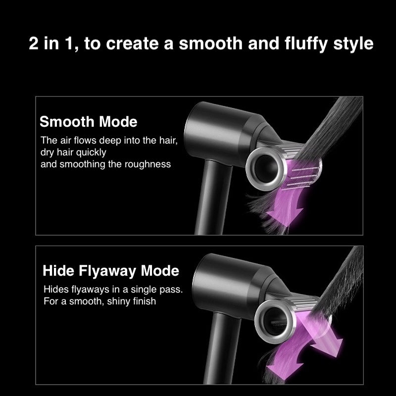For-Dyson-Hair-Dryer-Nozzle-Smooth-Flyaway-Attachment(Gray)