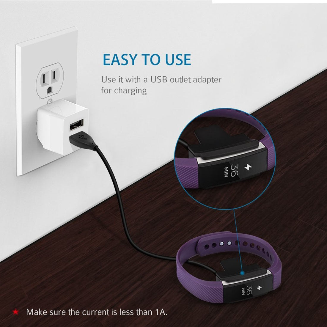 For-Fitbit-Alta-Watch-USB-Charger-Clip-Cable-with-Reset-Button,-Length:-30cm