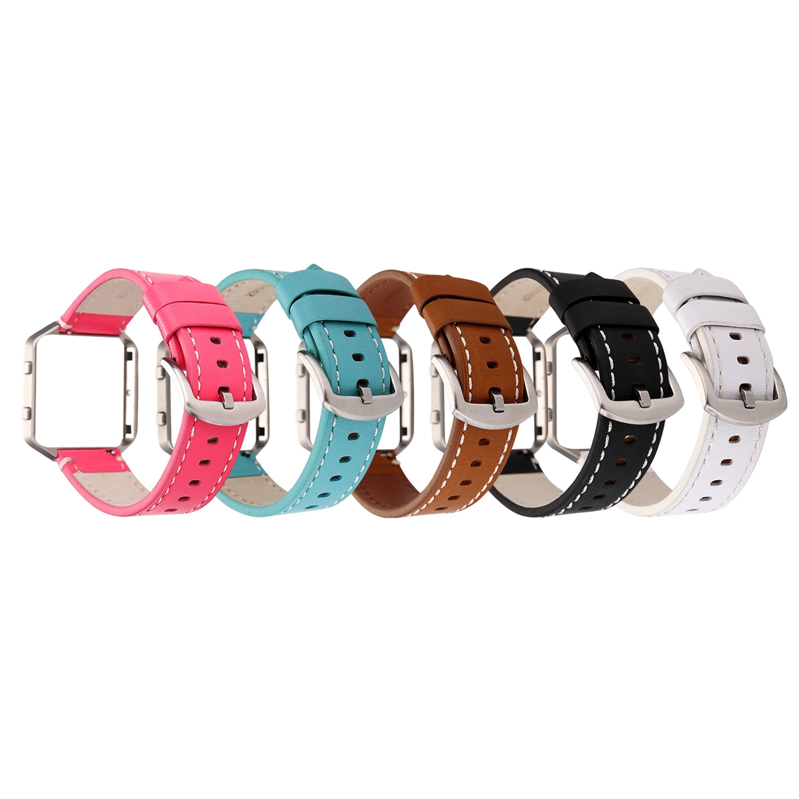 For-Fitbit-Blaze-Calf-Leather-Watch-Band(Brown)