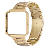 Watch-Band-for-Fitbit-Blaze-Stainless-Steel-Metal,-Gold
