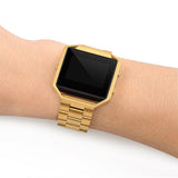 Watch-Band-for-Fitbit-Blaze-Stainless-Steel-Metal,-Gold