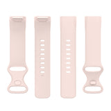 For-Fitbit-Charge-5-Silicone-Watch-Band,-Size:L(Sand-Pink)