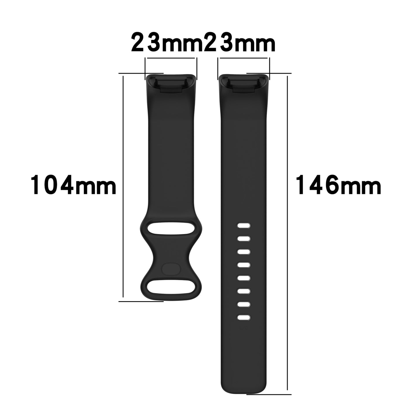 For-Fitbit-Charge-5-Silicone-Watch-Band,-Size:L(Sand-Pink)