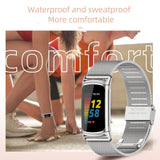 For-Fitbit-Charge-5-/-Charge-6-Mijobs-Milan-Buckle-Stainless-Steel-Metal-Watch-Band(Black)
