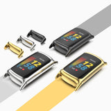 For-Fitbit-Charge-5-/-Charge-6-Mijobs-Milan-Buckle-Stainless-Steel-Metal-Watch-Band(Black)