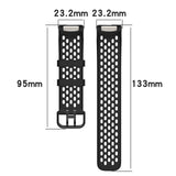 For-Fitbit-Charge-5-Monochromatic-Breathable-Silicone-Watch-Band(Navy-Blue)